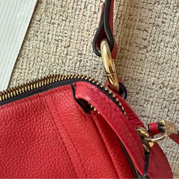 Lodis Red Leather SHoulder  Bag - Picture 5 of 9